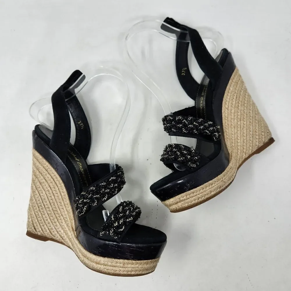 JEAN‎ MICHEL CAZABAT Espadrilles Wedges Sandals 37.5 EU